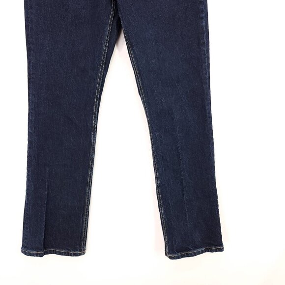 Zara Womens Jeans Straight Leg Size 6 Dark Wash Denim Pants High Rise - Picture 7 of 12